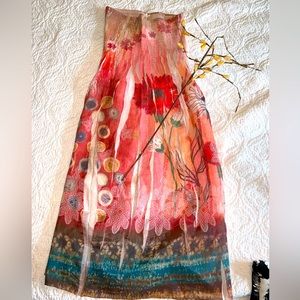 Lapis strapless sundress